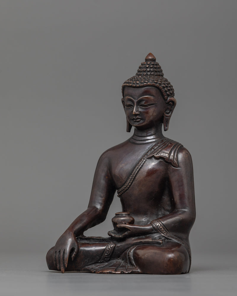 Shakyamuni Buddha Oxidized Tibetan Figure | The Enlightened One