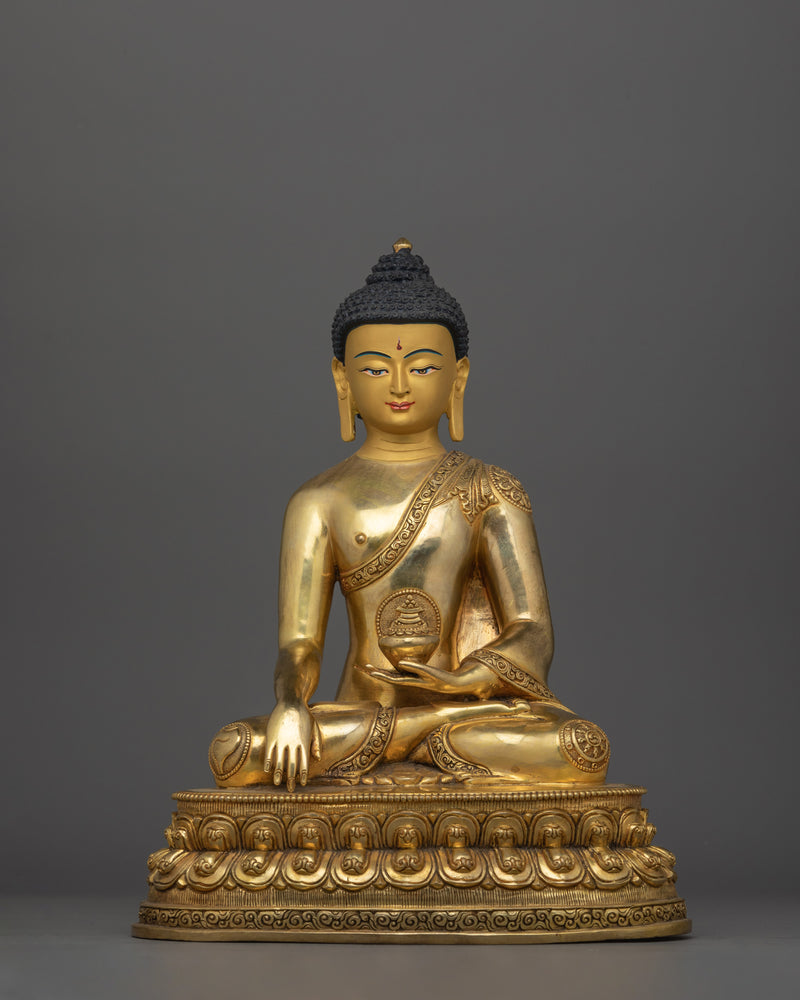 Shakyamuni Buddha Sculpture with Halo  | A Radiant Symbol of Enlightenment