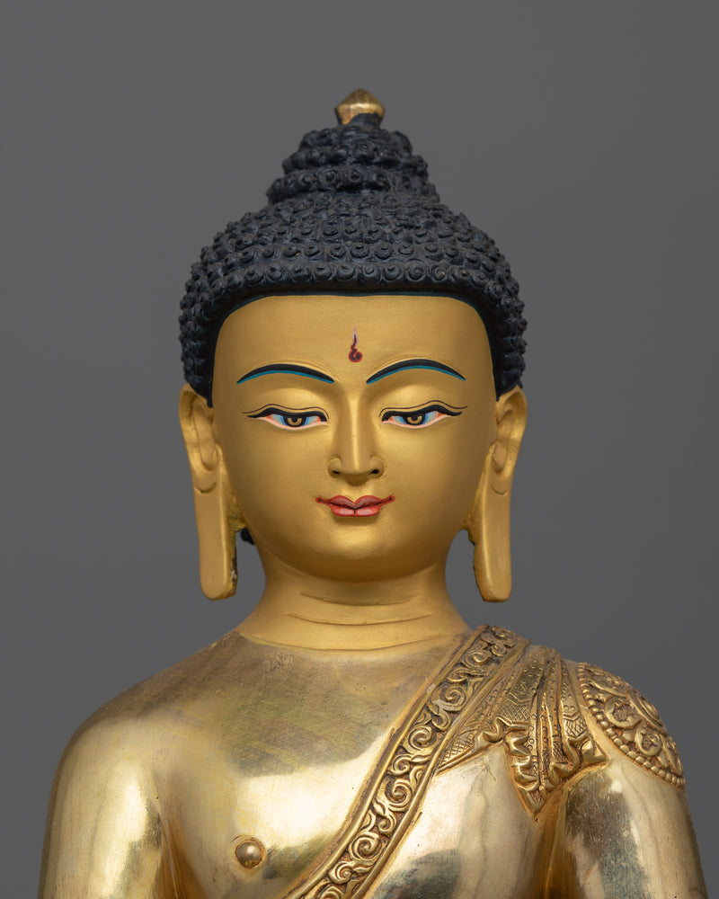 Shakyamuni Buddha Sculpture with Halo  | A Radiant Symbol of Enlightenment