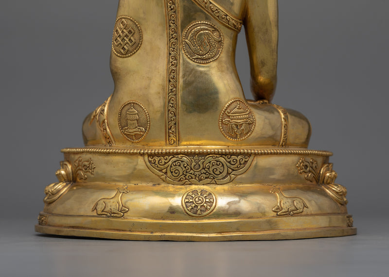 Shakyamuni Buddha Sculpture with Halo  | A Radiant Symbol of Enlightenment