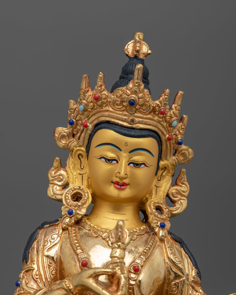 Handmade Tibetan Dorje Sempa (Vajrasattva) Statue | The Bodhisattva of Purity