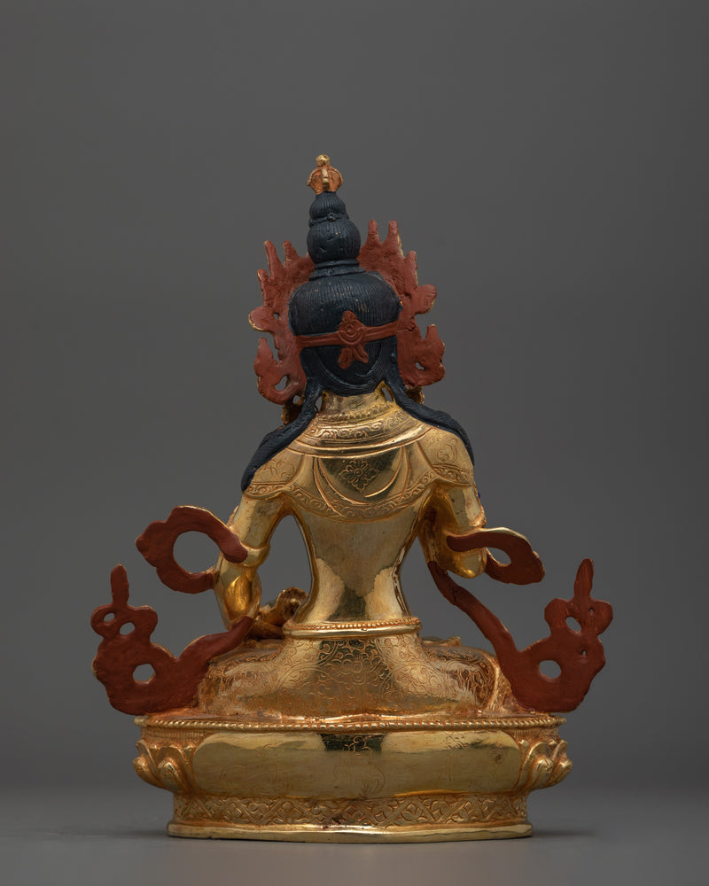 Handmade Tibetan Dorje Sempa (Vajrasattva) Statue | The Bodhisattva of Purity