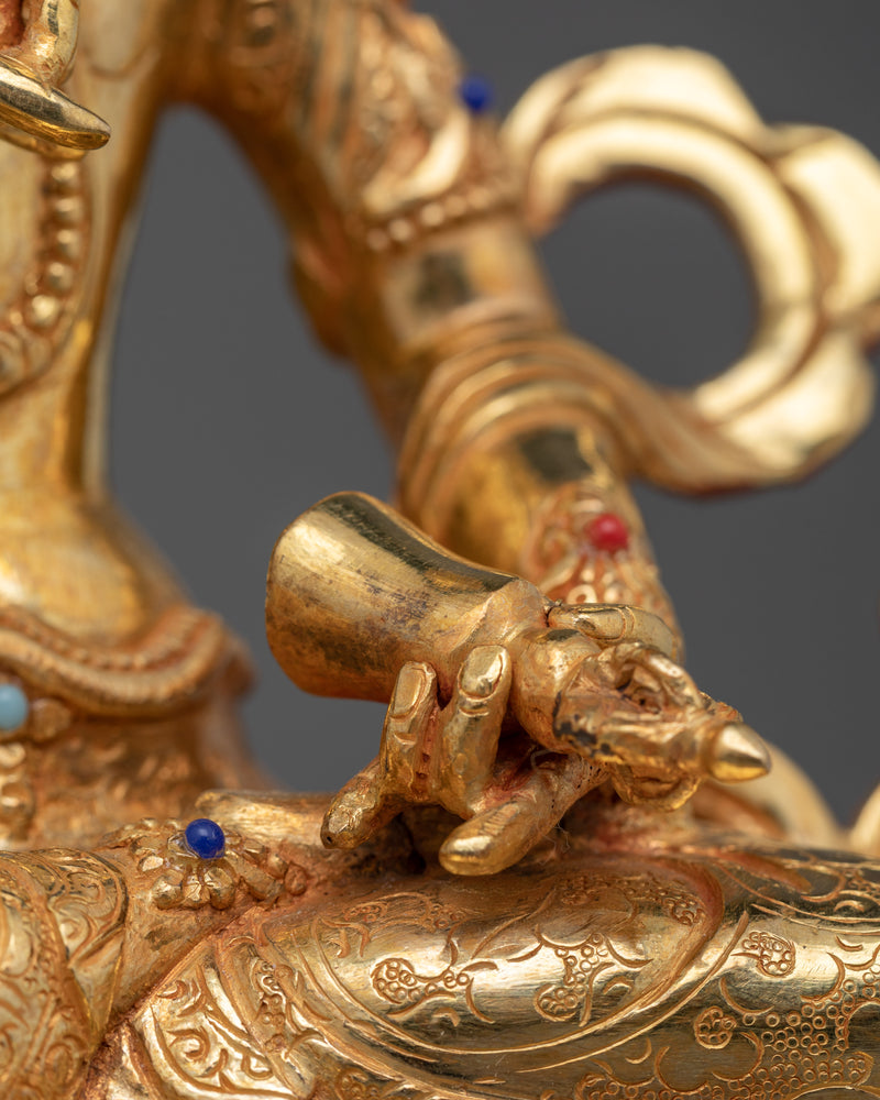 Handmade Tibetan Dorje Sempa (Vajrasattva) Statue | The Bodhisattva of Purity