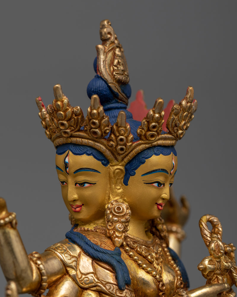 Three Faced Goddess Namgyalma Statue | Long Life, Purification and Protection Deity