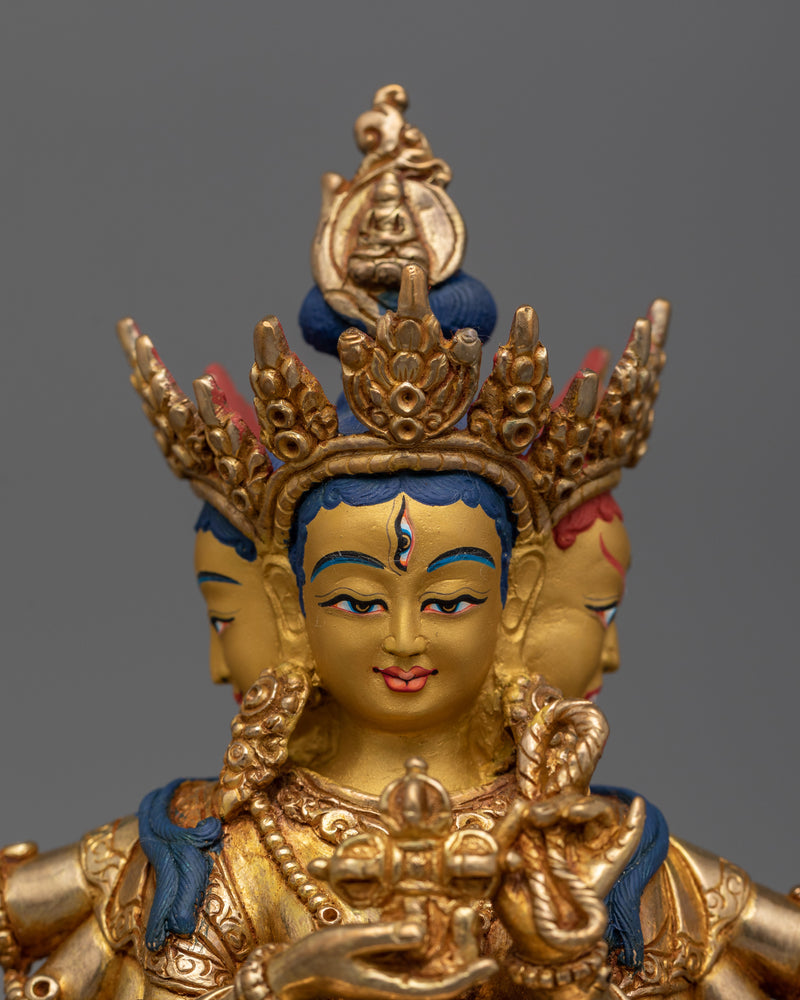 Three Faced Goddess Namgyalma Statue | Long Life, Purification and Protection Deity