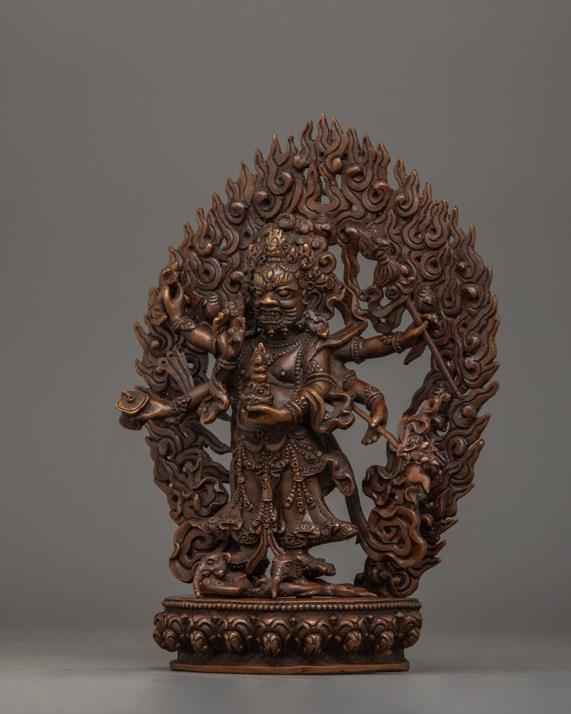 The Tibetan White Mahakala Sculpture | Embodying Compassion and Powerful Protection