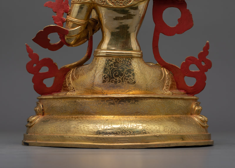 The Statue of Sacred Manjushri With Sword of Wisdom | Symbolizing Wisdom, Clarity and Insight