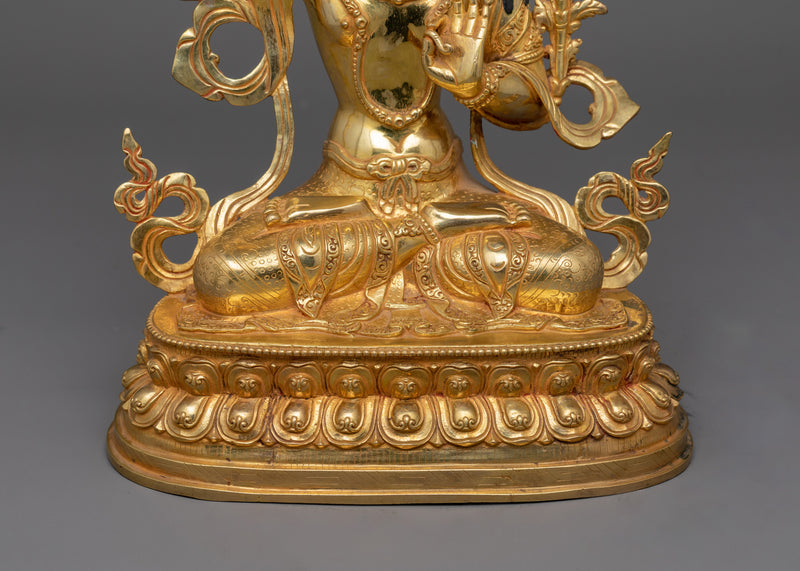 The Statue of Sacred Manjushri With Sword of Wisdom | Symbolizing Wisdom, Clarity and Insight