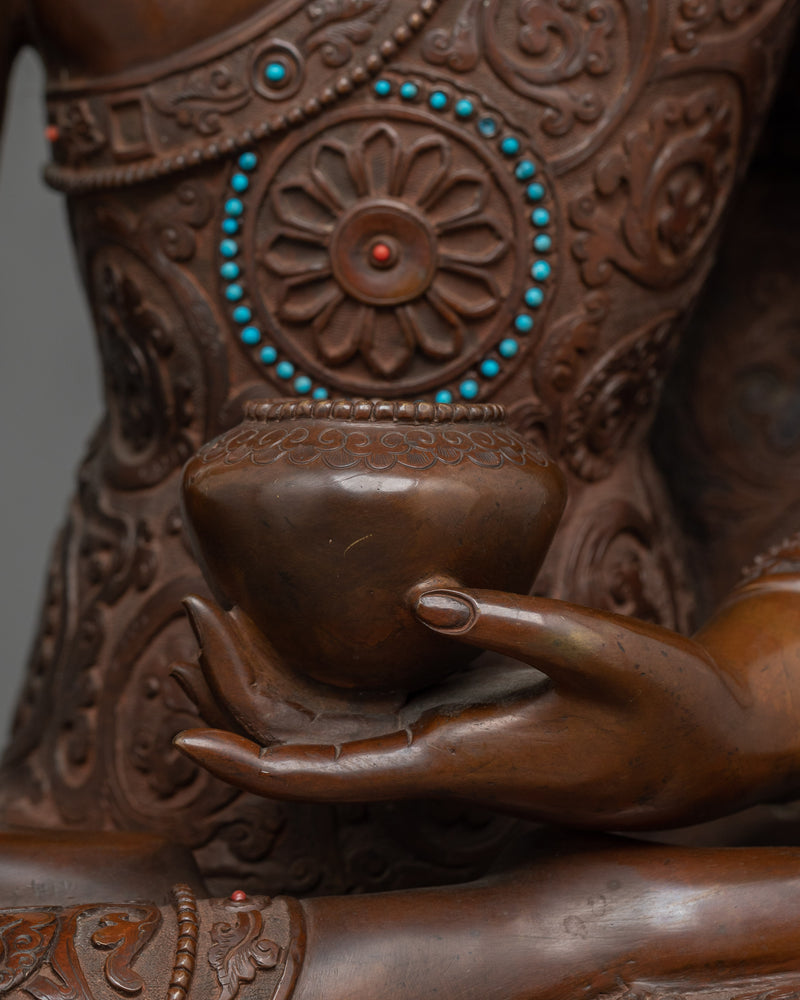 Oxidized Enlightened Shakyamuni Buddha Sculpture | Gautam Buddha for Meditation and Altar