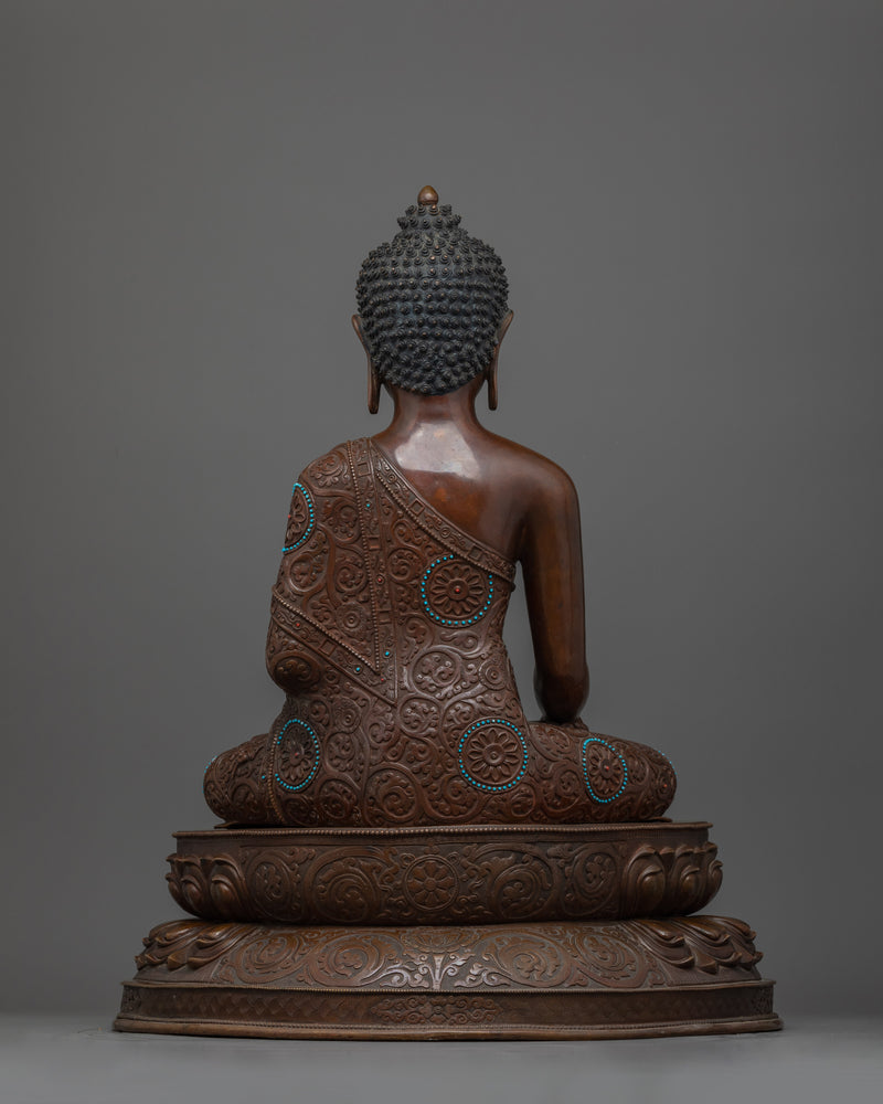 Oxidized Enlightened Shakyamuni Buddha Sculpture | Gautam Buddha for Meditation and Altar