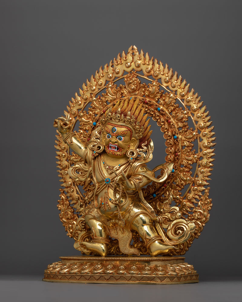 The Wrathful Deity Chana Dorji Statue (Vajrapani) | Protector of The Buddha's Teachings