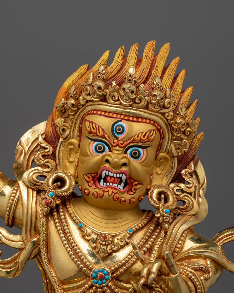 The Wrathful Deity Chana Dorji Statue (Vajrapani) | Protector of The Buddha's Teachings