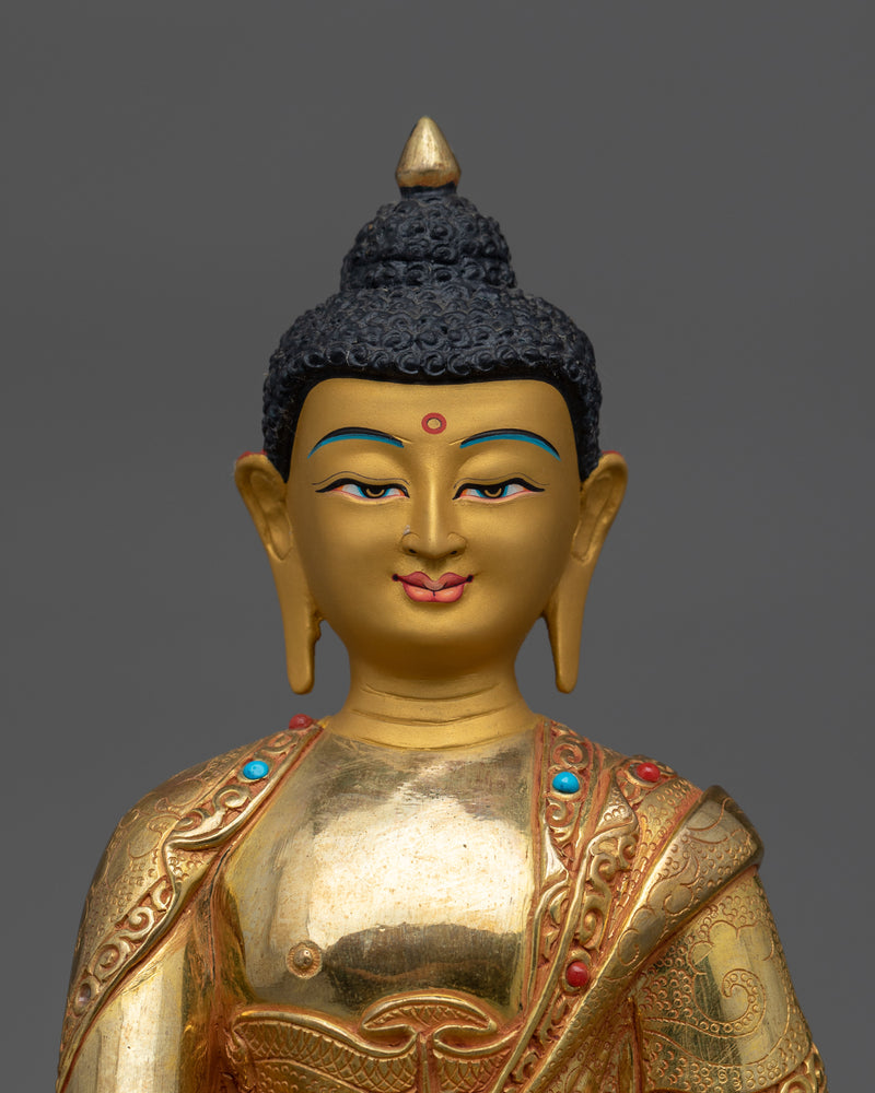 Tibetan Buddhism Handcrafted Medicine Buddha Statue | Spiritual Art for Well-being