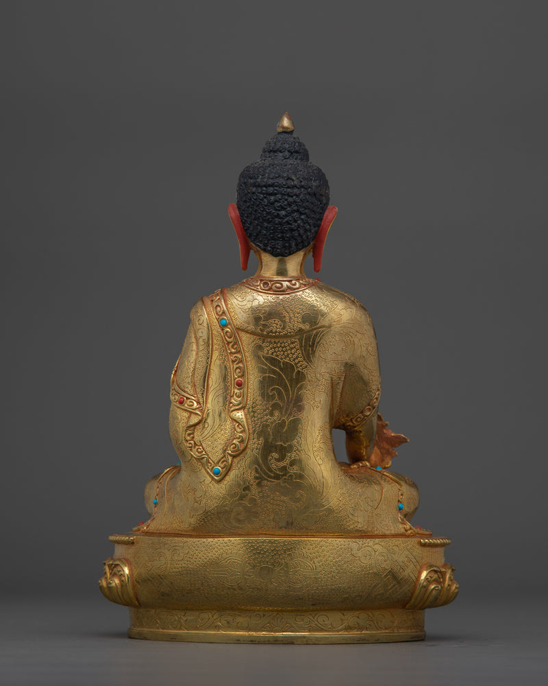 Tibetan Buddhism Handcrafted Medicine Buddha Statue | Spiritual Art for Well-being