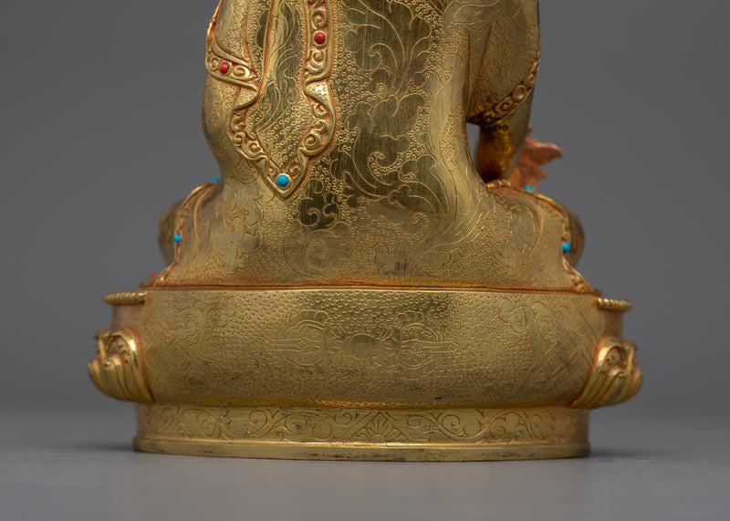 Tibetan Buddhism Handcrafted Medicine Buddha Statue | Spiritual Art for Well-being