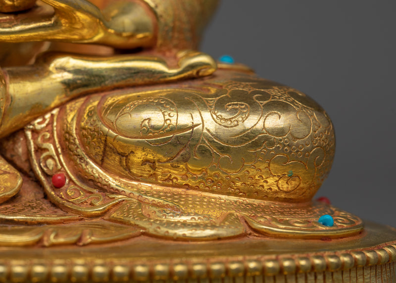 Tibetan Buddhism Handcrafted Medicine Buddha Statue | Spiritual Art for Well-being