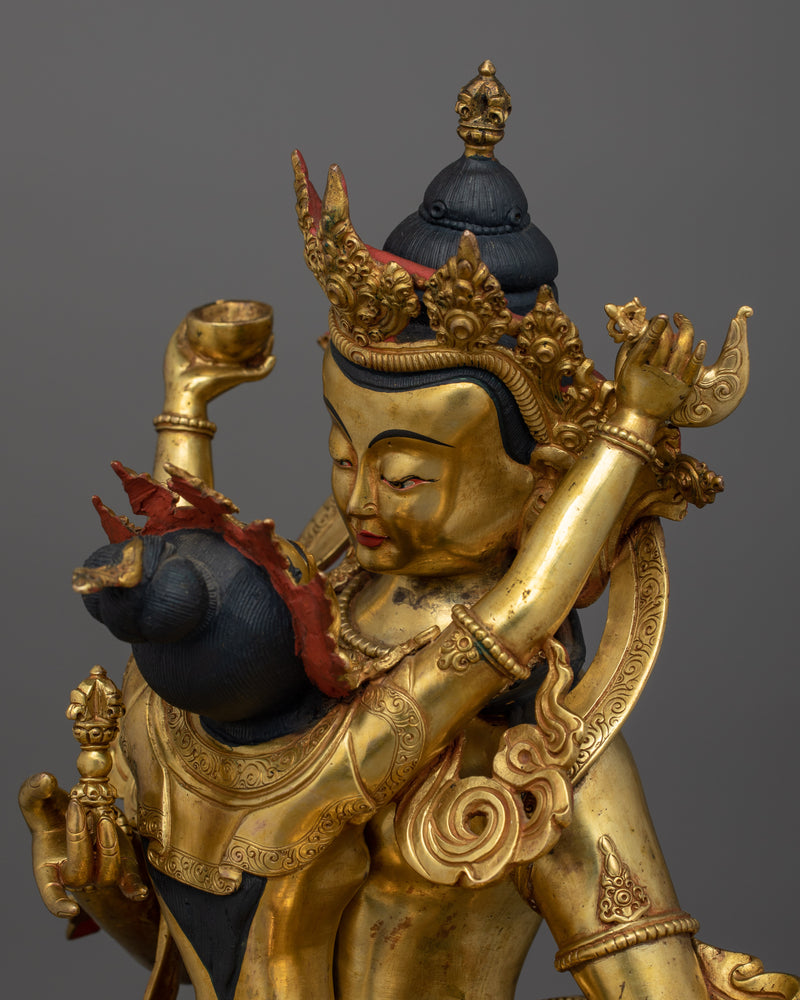 Sacred Vajrasattva Yab Yum Figurine | Symbol of Tantric Unity and Path to Enlightenment