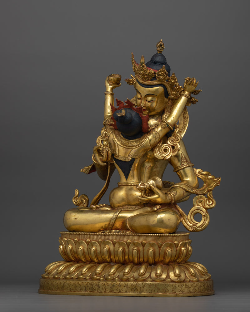 Sacred Vajrasattva Yab Yum Figurine | Symbol of Tantric Unity and Path to Enlightenment