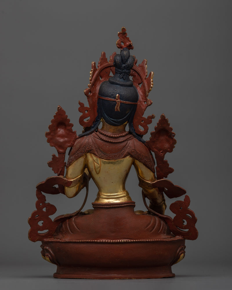 White Tara Statue "Seven Eyes Deity Dolma Karpo" | Goddess of Compassion