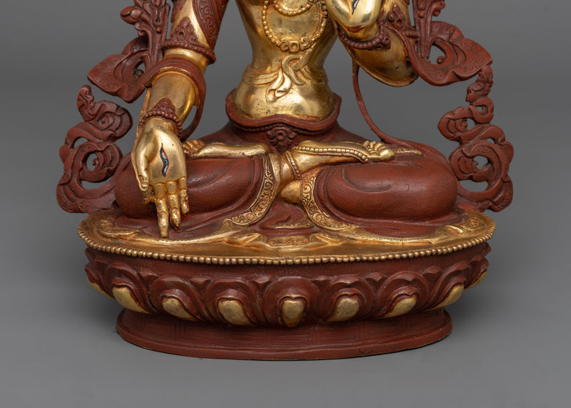 White Tara Statue "Seven Eyes Deity Dolma Karpo" | Goddess of Compassion