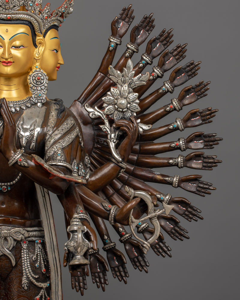 Himalayan 1000 Armed Chenresig Figurine | Compassion Deity Statue