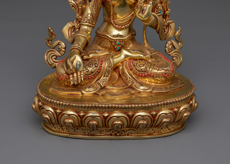 White Tara Tibetan Bodhisattva Statue | Symbolizing Purity, Wisdom, and Truth