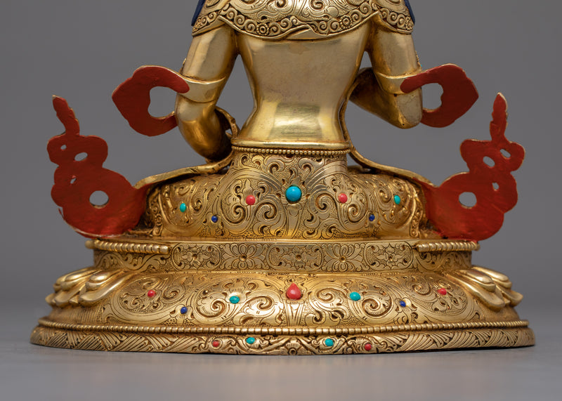 Sacred Purification Deity Vajrasattva Statue in 24K Gold | Symbol of Inner Peace and Purity