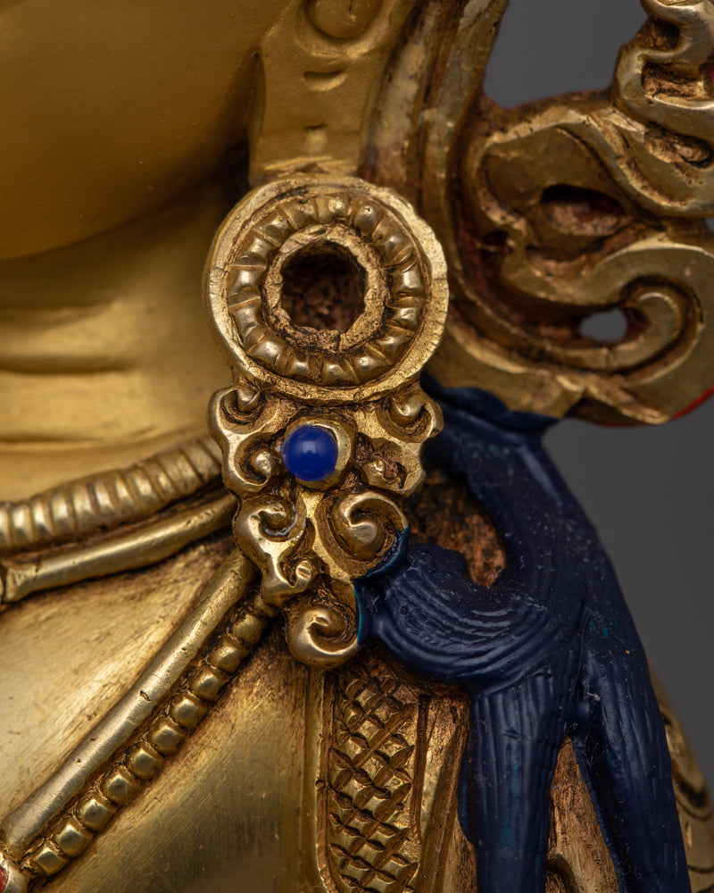 Sacred Purification Deity Vajrasattva Statue in 24K Gold | Symbol of Inner Peace and Purity