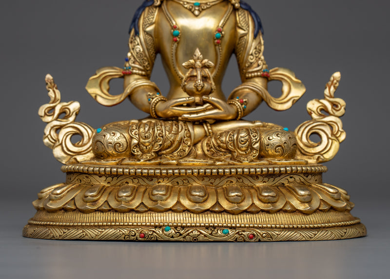 Tibetan Buddhist Amitayus Buddha of Long Life Statue | Symbol of Eternal Life