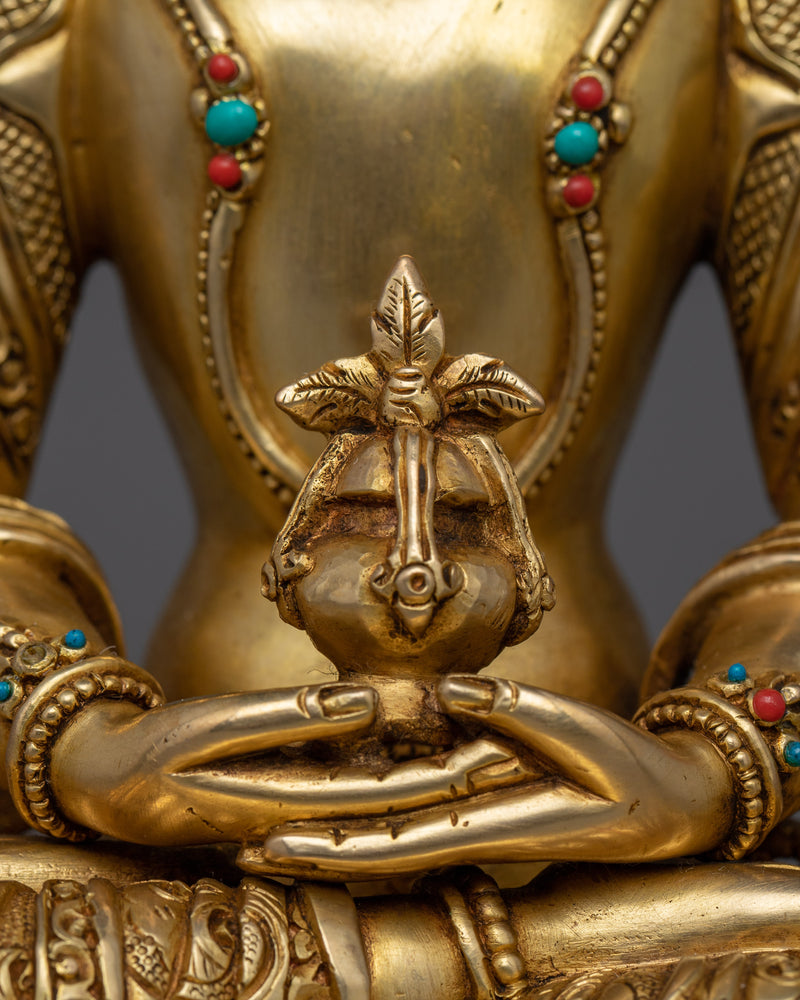 Tibetan Buddhist Amitayus Buddha of Long Life Statue | Symbol of Eternal Life