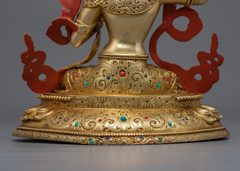 Manjushri Bodhisattva of Enlightened Wisdom Sculpture | Icon of Wisdom and Insight