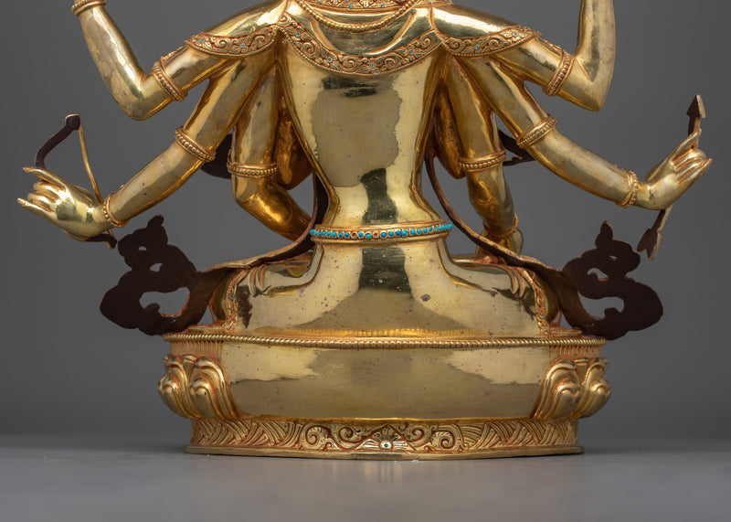 Sacred Buddhist Usnisavijaya Figurine | Symbolizes Longevity & Spiritual Purity