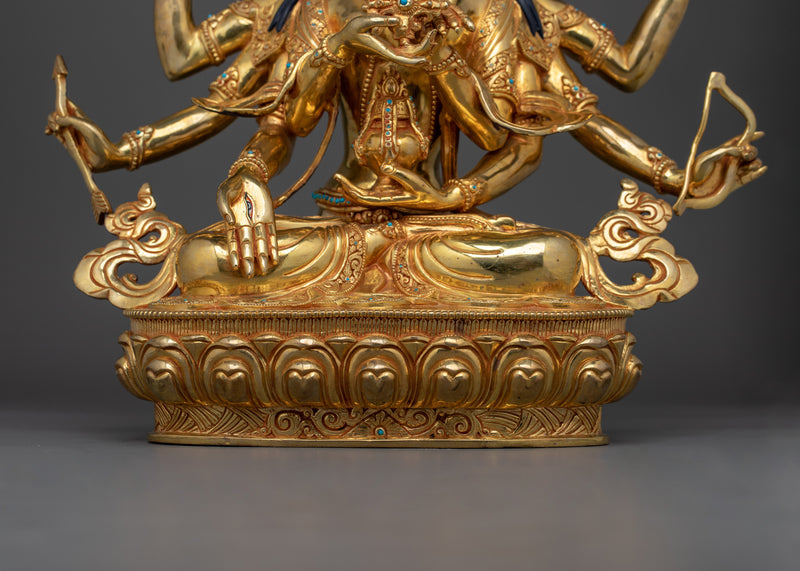 Sacred Buddhist Usnisavijaya Figurine | Symbolizes Longevity & Spiritual Purity