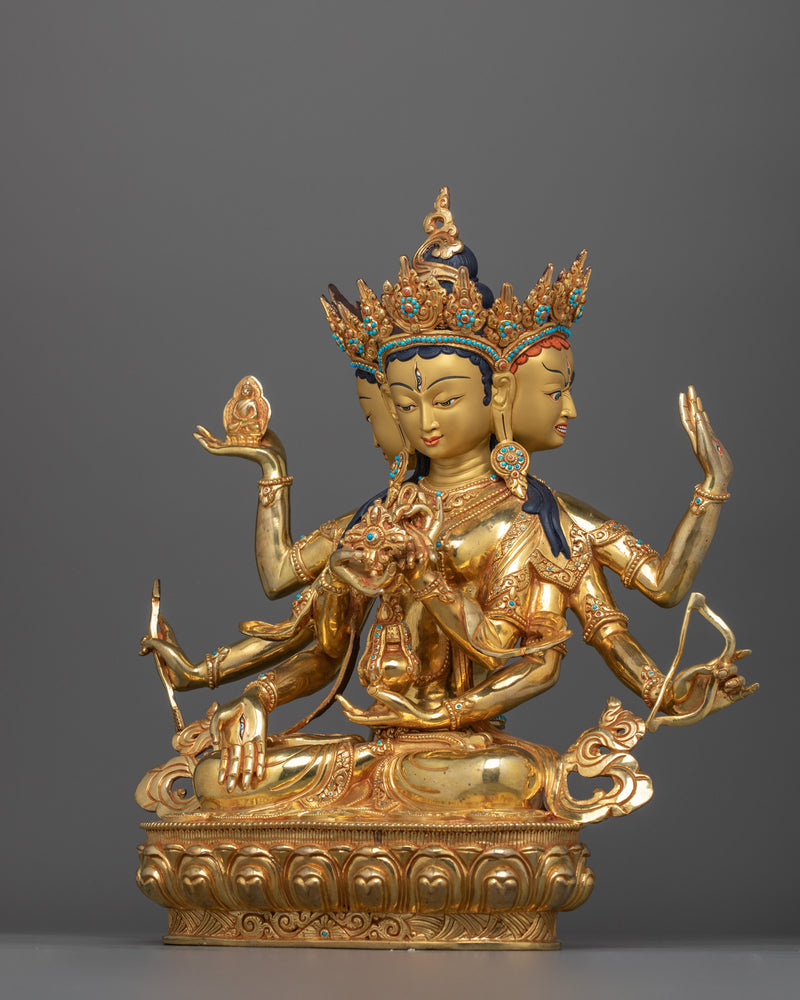 Sacred Buddhist Usnisavijaya Figurine | Symbolizes Longevity & Spiritual Purity