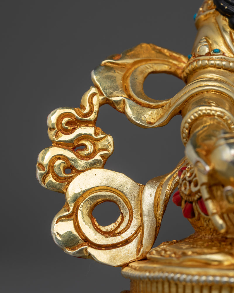 Tibetan Buddhist Dzambhala Wealth Deity Figurine | Guardian of Prosperity