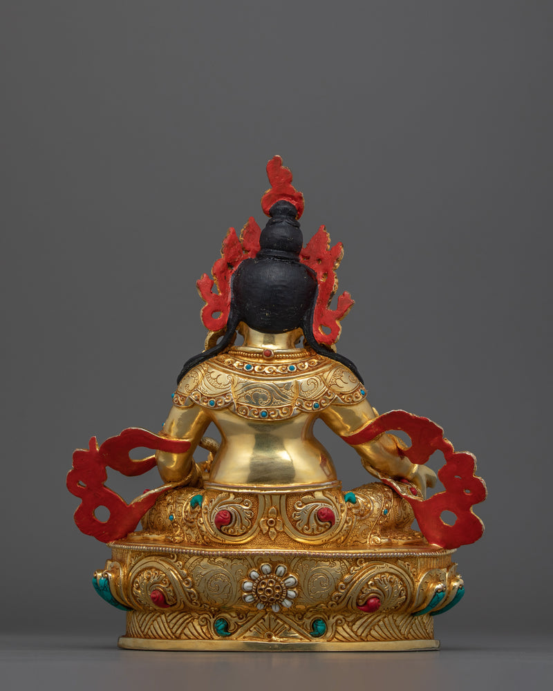 Tibetan Buddhist Dzambhala Wealth Deity Figurine | Guardian of Prosperity