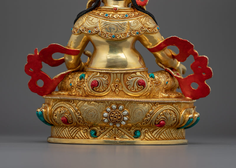 Tibetan Buddhist Dzambhala Wealth Deity Figurine | Guardian of Prosperity