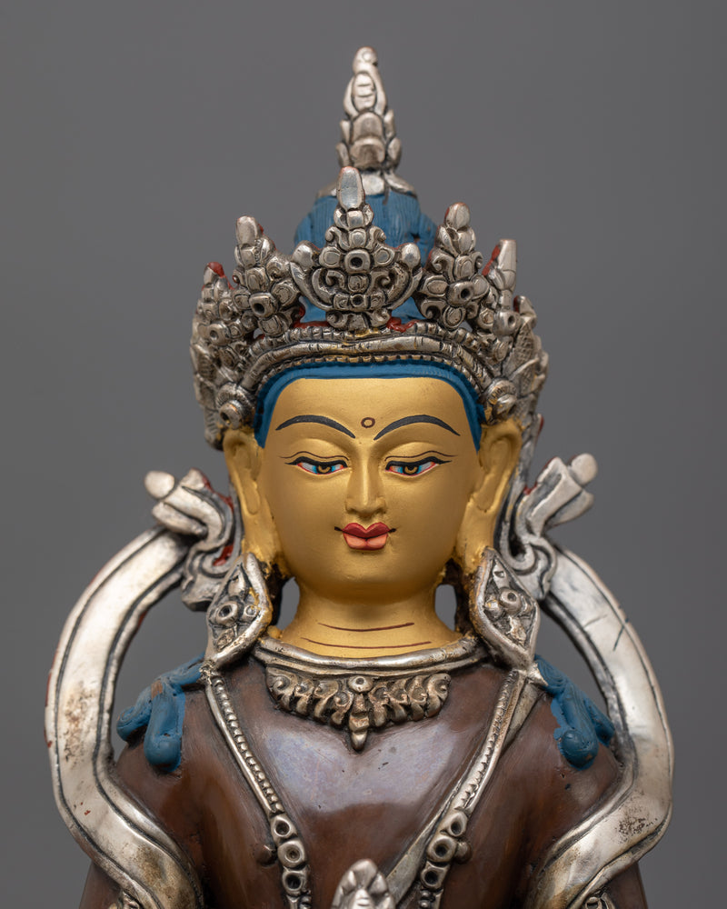 The Spiritual Sculpture of Amitayus Tibetan Bodhisattva | Blessings of Long Life, Health and Vitality