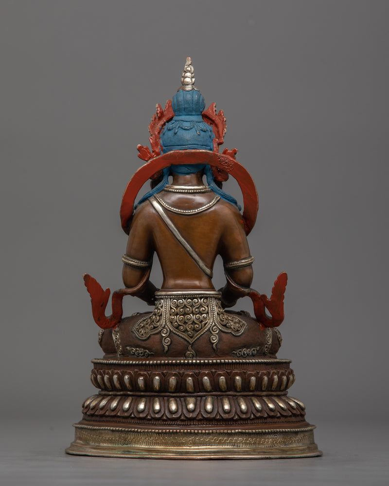 The Spiritual Sculpture of Amitayus Tibetan Bodhisattva | Blessings of Long Life, Health and Vitality