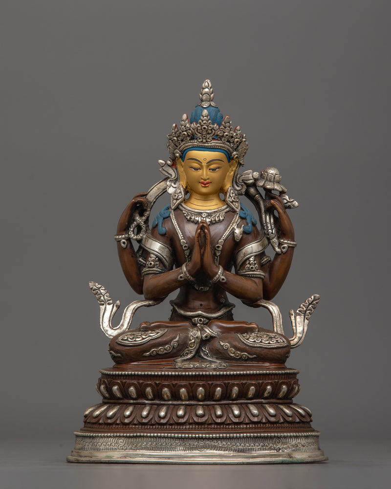 The Buddhist Deity Collection Bodhisattva Set | Handcarved Oxidized Sculpture