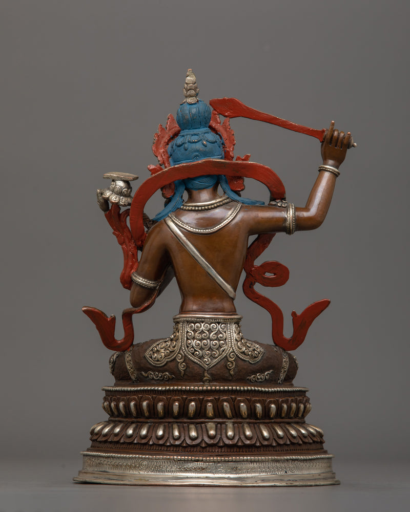 Dharma Protector Manjughosa (Manjushri) Sculpture | Bodhisattva of Wisdom