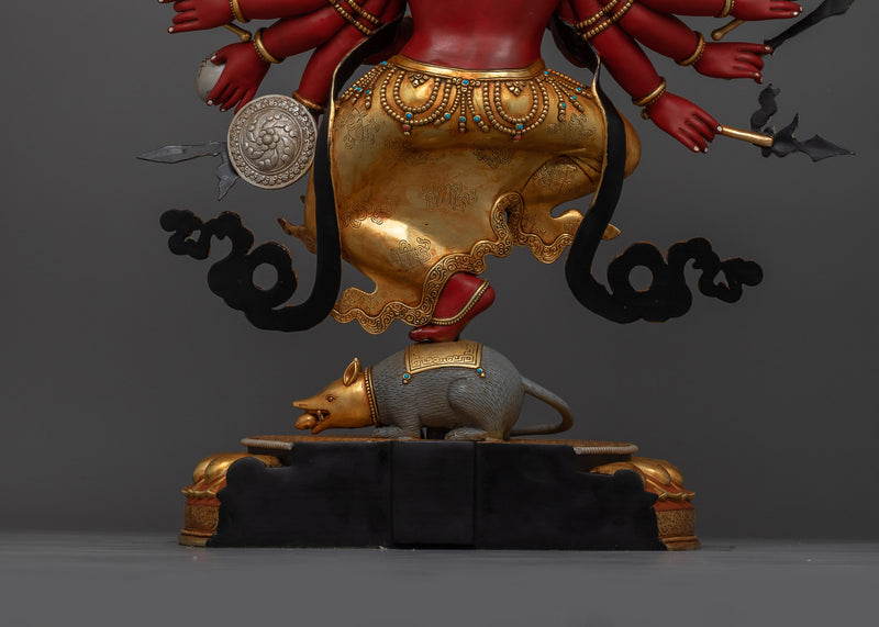 Majestic Hindu Elephant Deity Ganesha Statue | Symbol of Adaptability and Efficiency