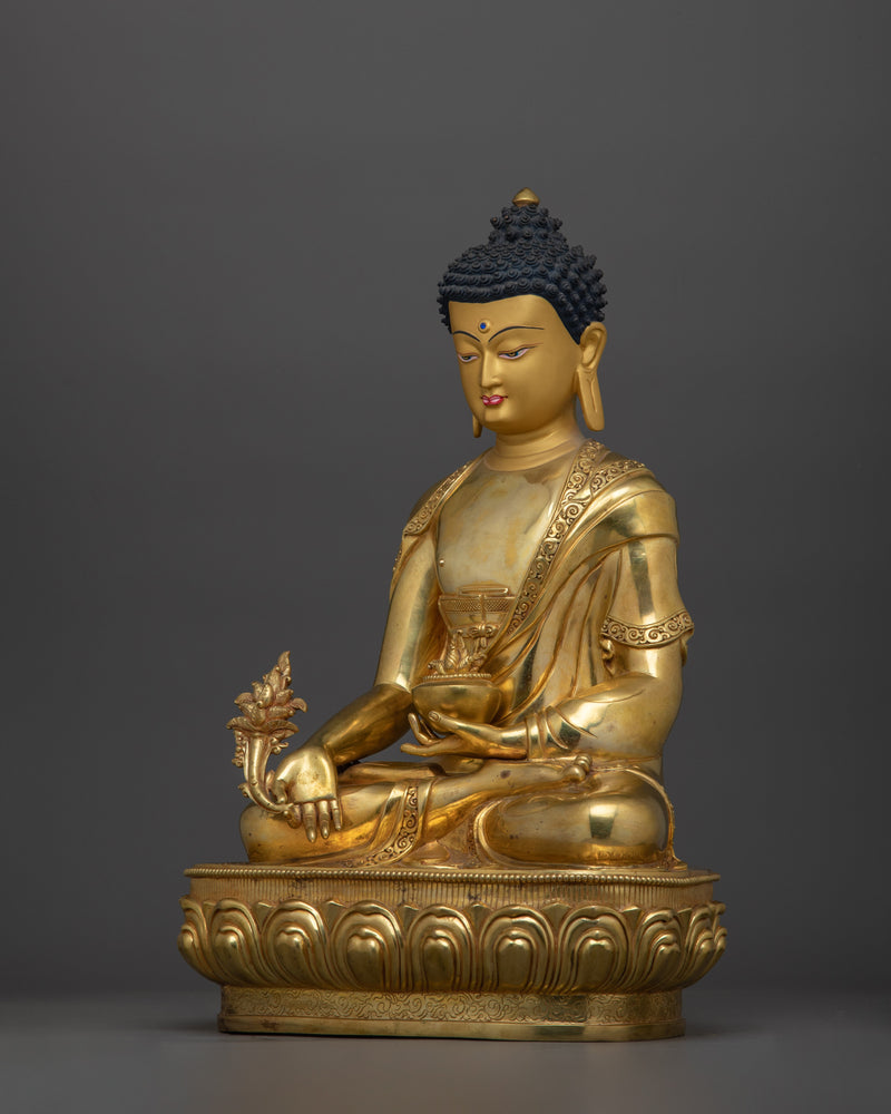 Spiritual Healing Bhaisajyaguru Sculpture (Medicine Buddha) | Purifying Negative Karma and Promoting Longevity