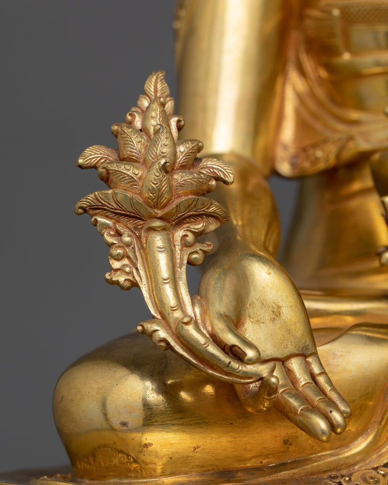 Spiritual Healing Bhaisajyaguru Sculpture (Medicine Buddha) | Purifying Negative Karma and Promoting Longevity