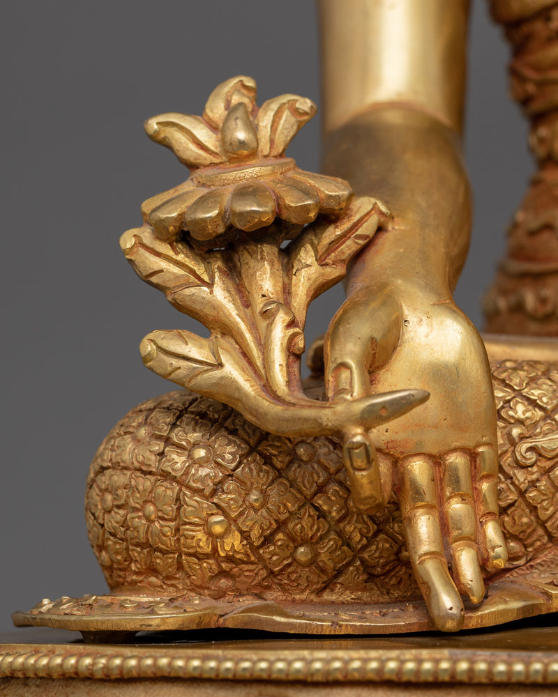 Tibetan Figurine Vaidurya Prabha Raja (Medicine Buddha) | Revered Figure in Buddhist Tradition