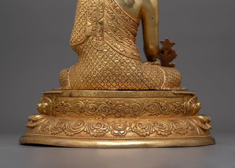 Tibetan Figurine Vaidurya Prabha Raja (Medicine Buddha) | Revered Figure in Buddhist Tradition