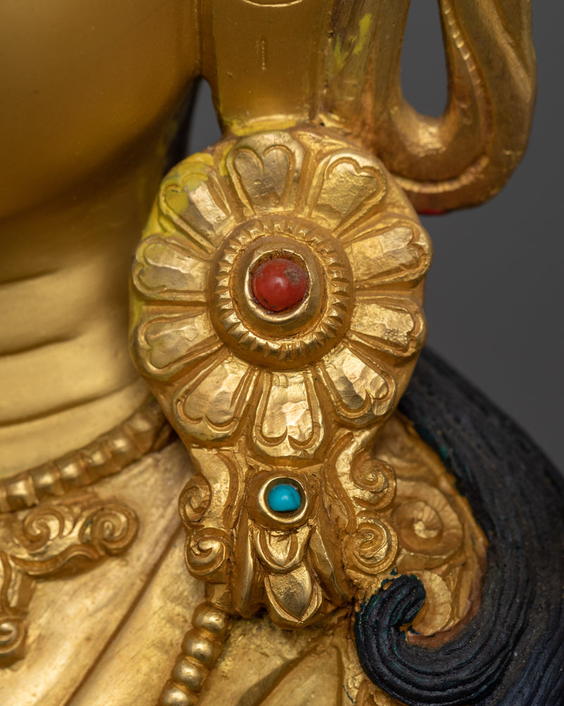 Female Buddha Sgrol Ljang Statue (Green Tara) | Tibetan Buddhism Art