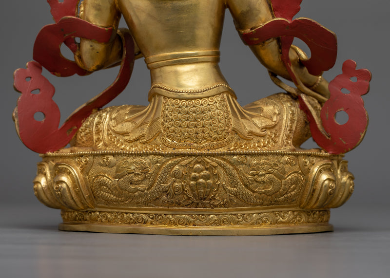 Female Buddha Sgrol Ljang Statue (Green Tara) | Tibetan Buddhism Art