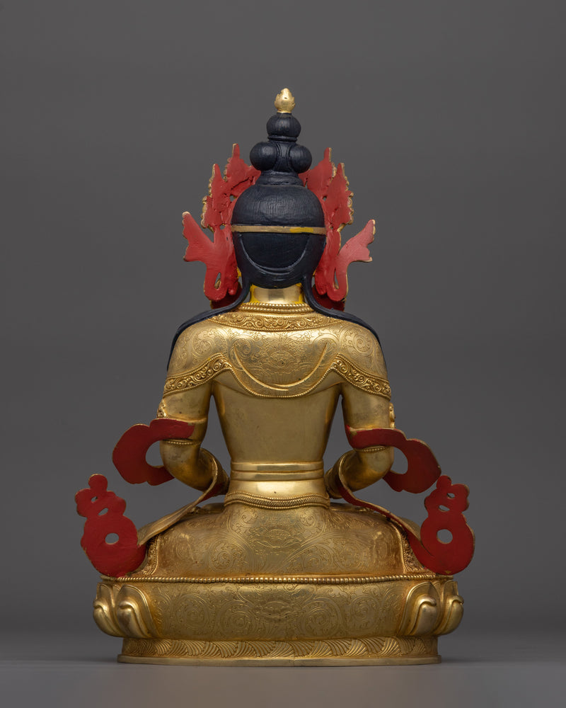 The Deity of Health and Longevity Amitayus Figurine | Sacred Spiritual Decor