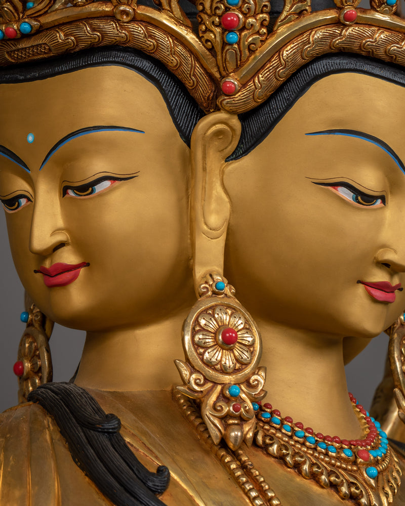 1000-Armed Chenresig Statue with Wish Fulfilling Jewel | A Majestic Compassionate Buddha